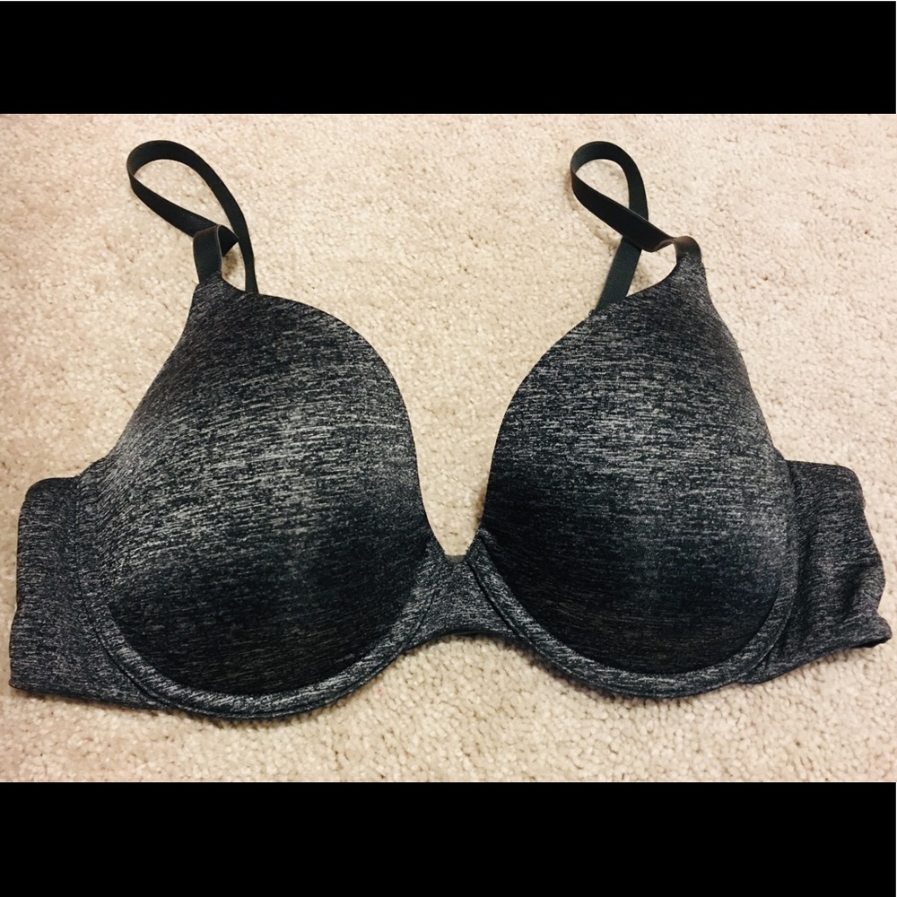 This is a grey/black Victoria Secret Bra in 36 C.